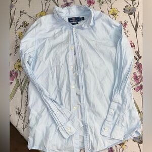 Vineyards vines boys blue button up dress shirt